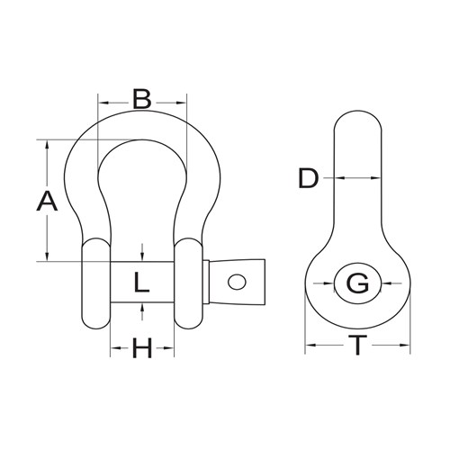 SCREW PIN ANCHOR SHACKLES BROWN PIN
